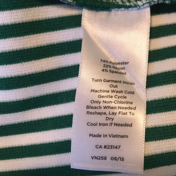 EUC Talbots Green and White Fit and Flare - Picture 8 of 8